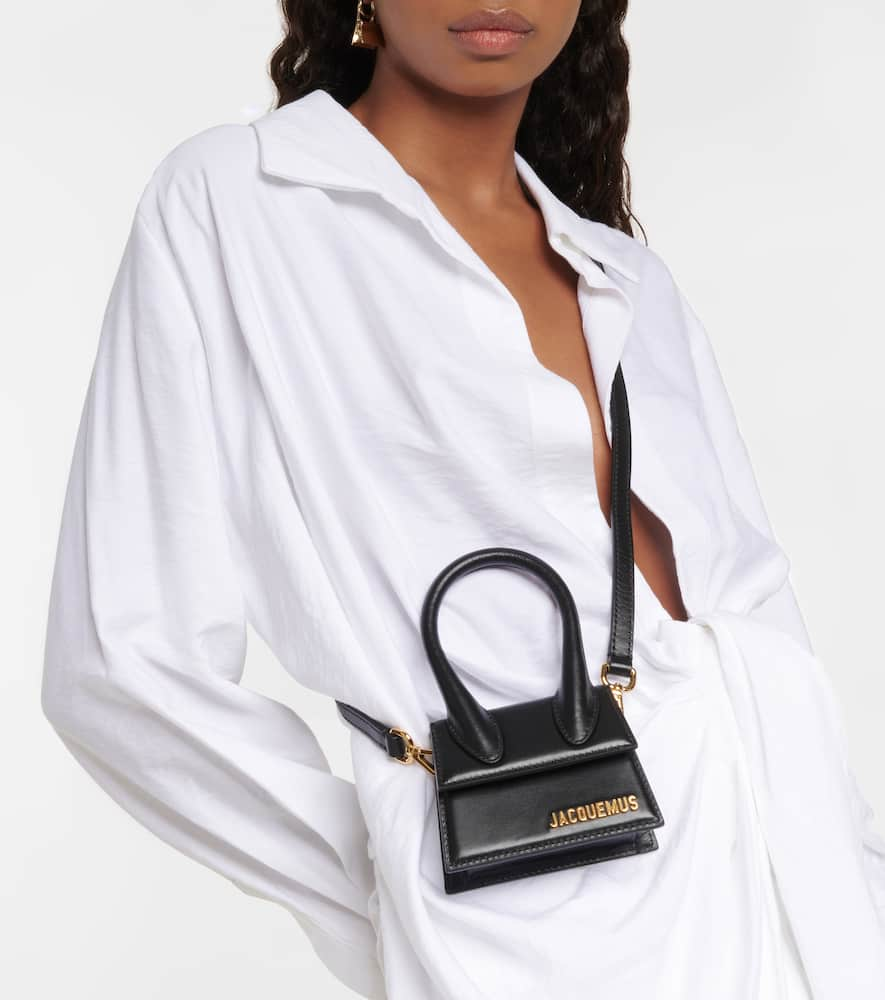 Shop Jacquemus Le Chiquito Leather Tote Bag In Black