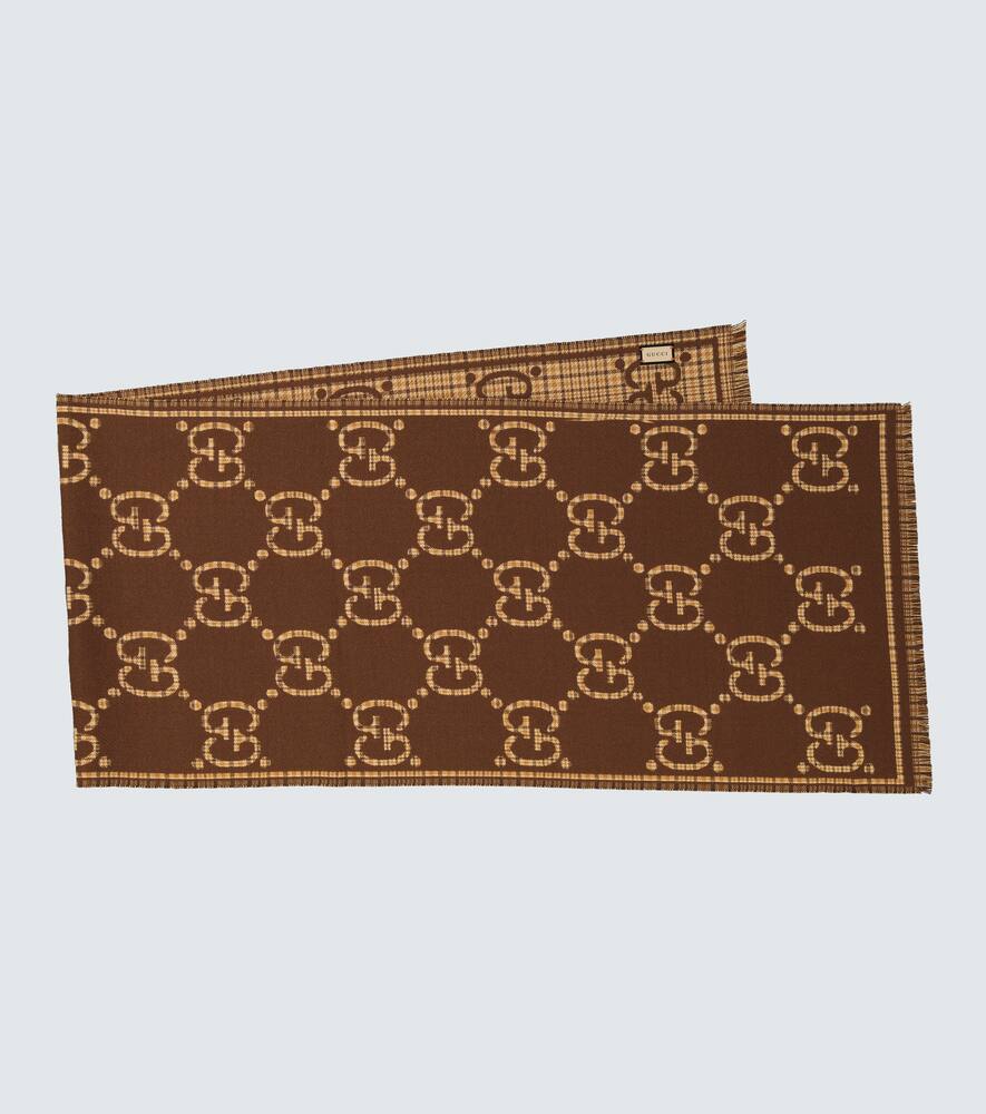 Gucci GG wool jacquard scarf