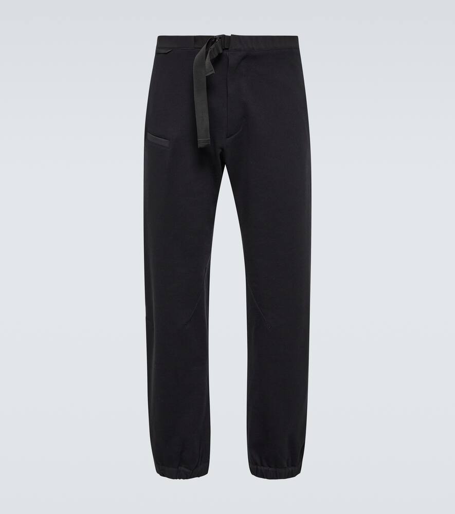 acronym 8-pocket cotton sweatpants in black