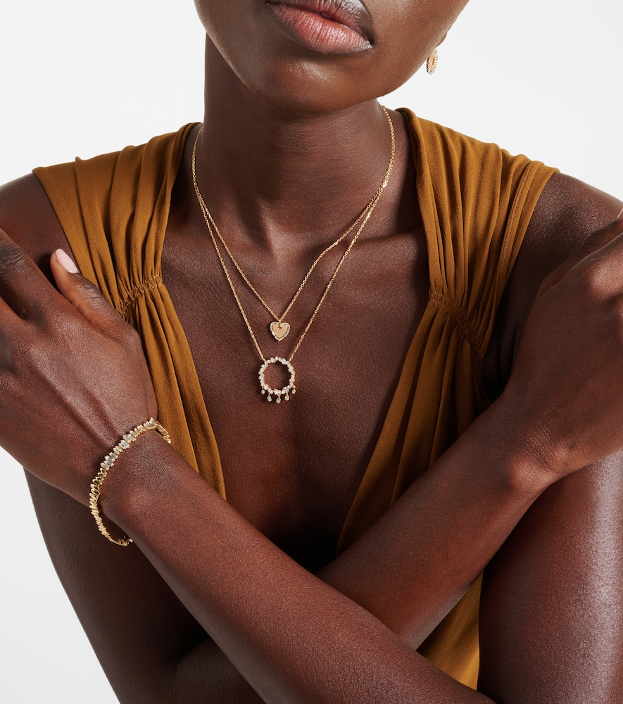 Suzanne Kalan 18kt gold necklace with diamonds