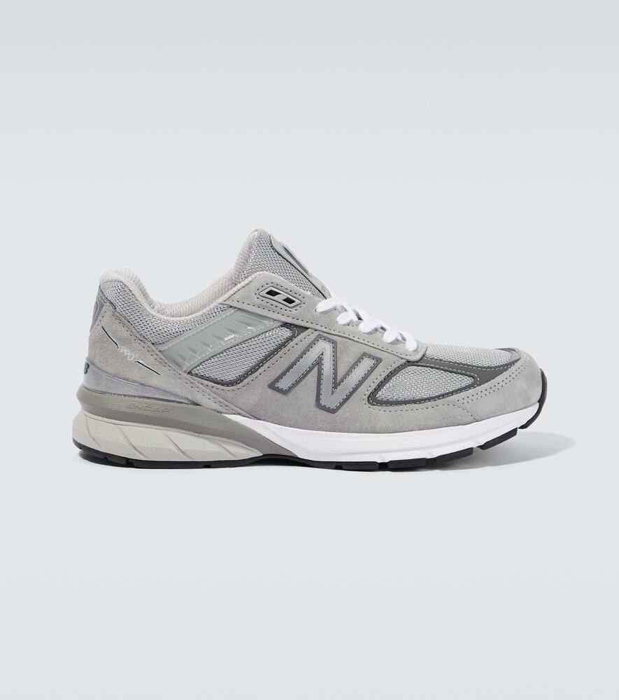 New Balance Men's 990v5 Made In Us Mesh Sneakers In Grey