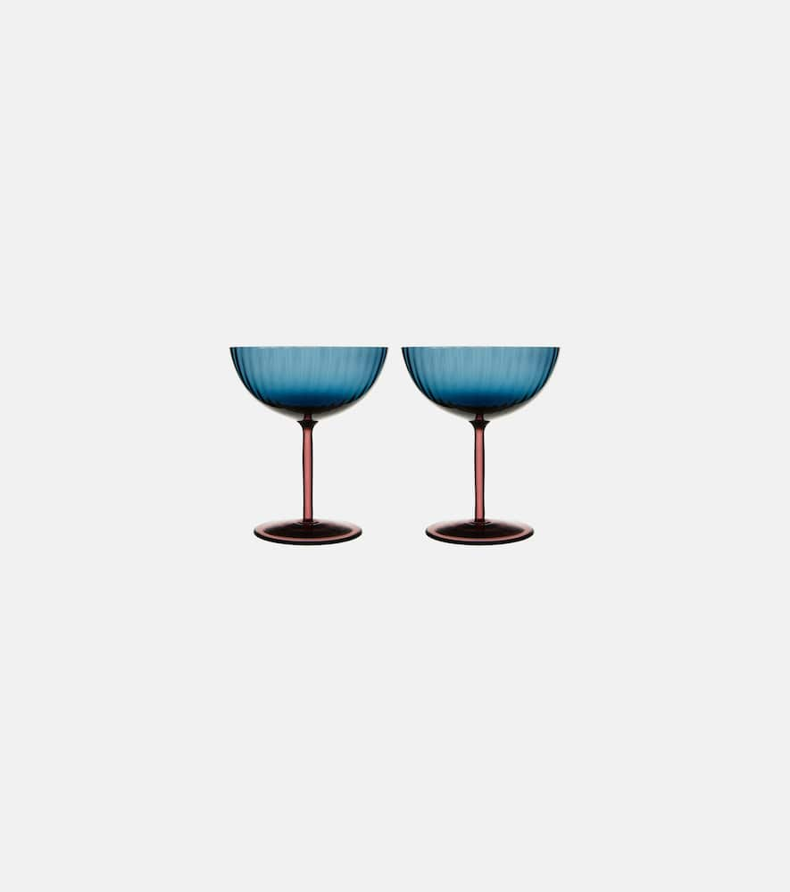 LA DOUBLEJ SET OF 2 CHAMPAGNE COUPE GLASSES