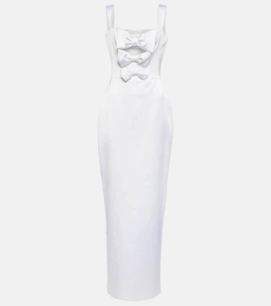 Rasario Bridal Satin Gown In White