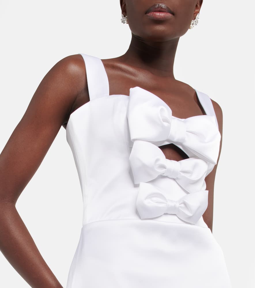 Rasario Bridal Satin Gown In White