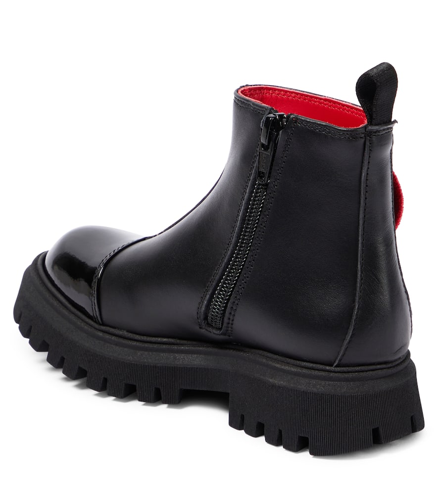 Moschino Teen Heart Chelsea Boots In Multicoloured