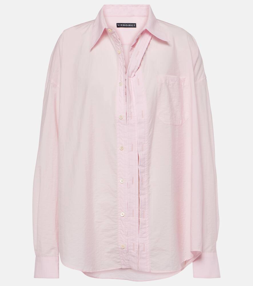 Shop Y/project Cotton-blend Shirt In Pink