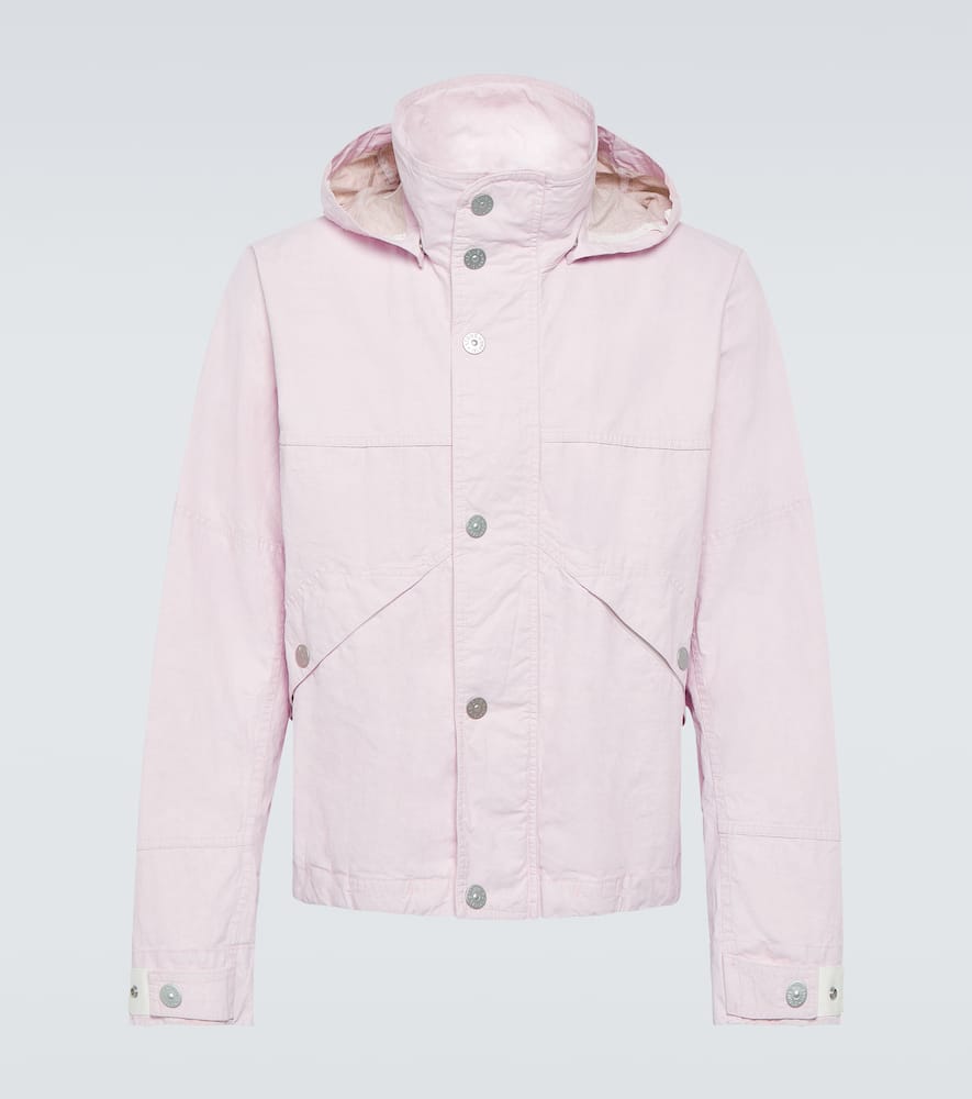 Shop Stone Island Marina Linen Jacket In Pink