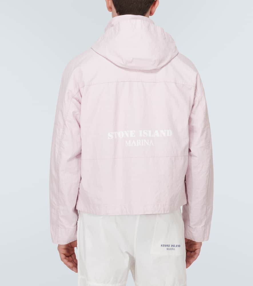 Shop Stone Island Marina Linen Jacket In Pink