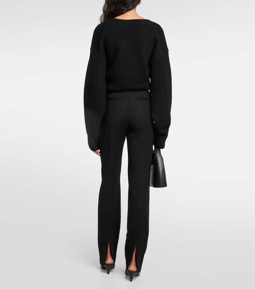 Totême High-rise Slim Suit Pants In Black