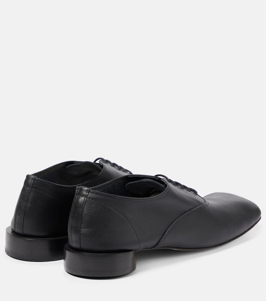 Shop Jacquemus X Repetto Les Zizi Leather Derby Shoes In Black