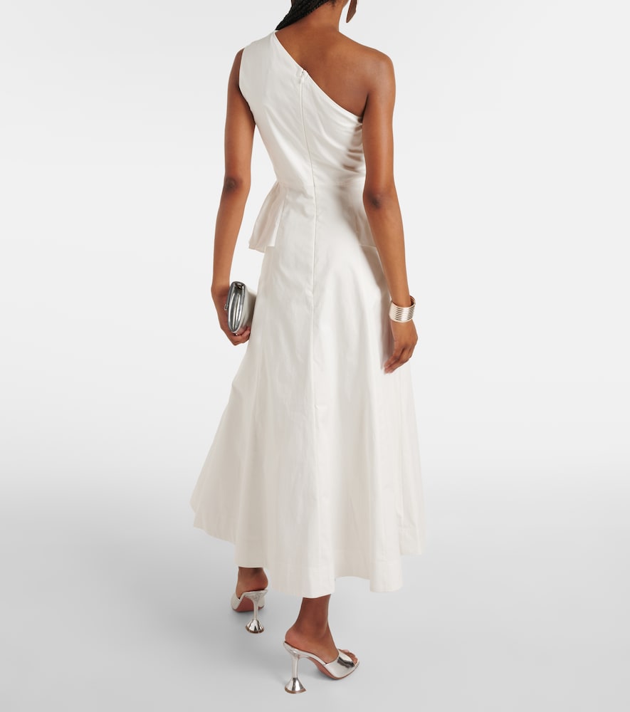  Roland Mouret Roland Mouret One-shoulder-midikleid Aus Baumwollpopeline 