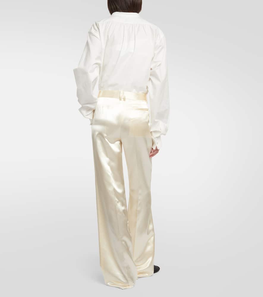 The Row Encore Straight Pants In Weiss
