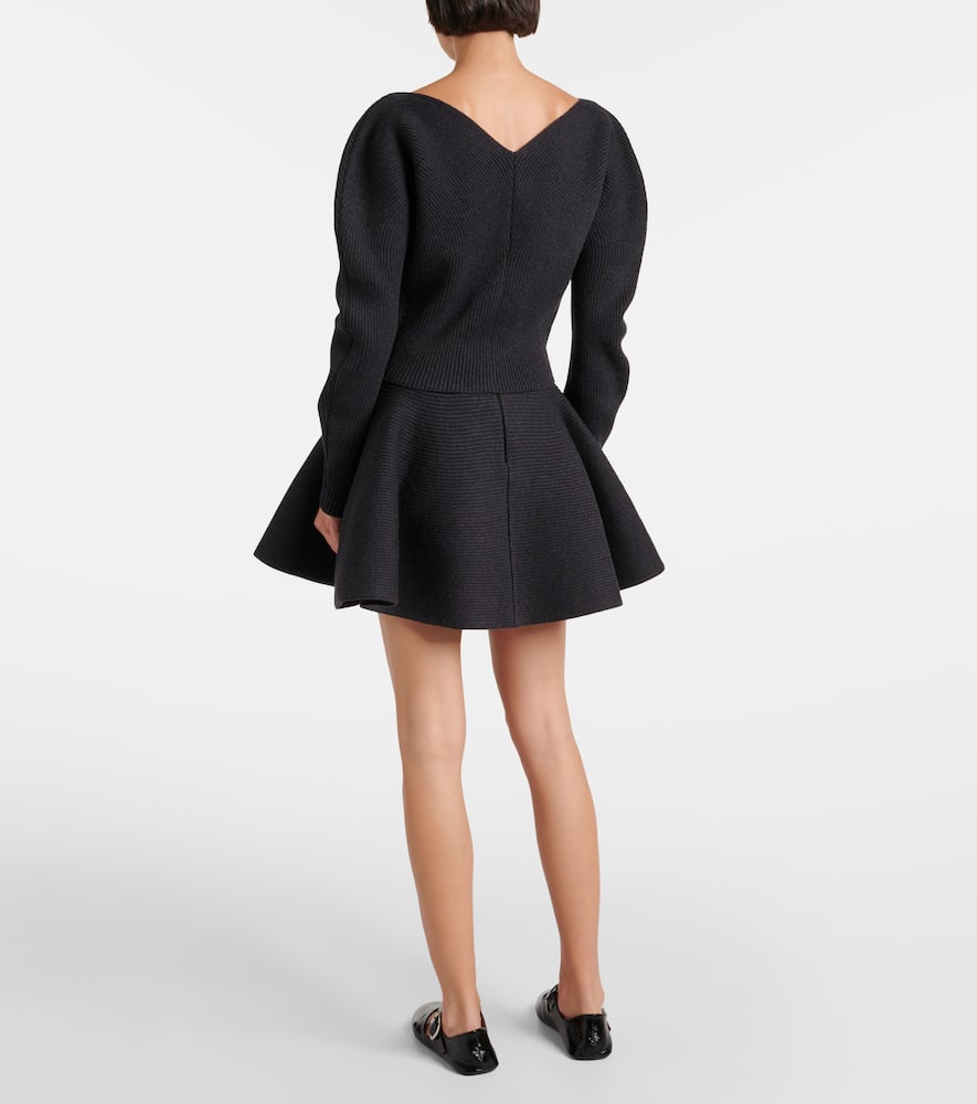 ALAÏA ALAIA HEART WOOL-BLEND SWEATER