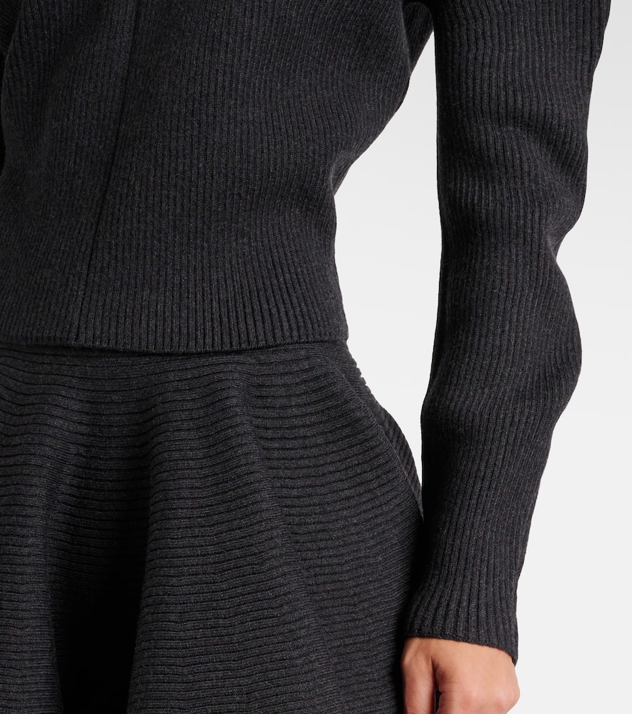 ALAÏA ALAIA HEART WOOL-BLEND SWEATER