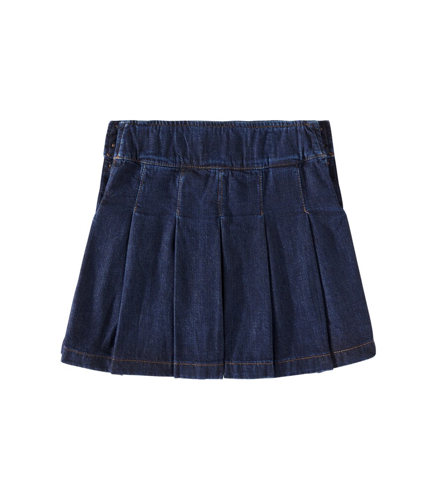 POLO RALPH LAUREN PLEATED DENIM SKIRT