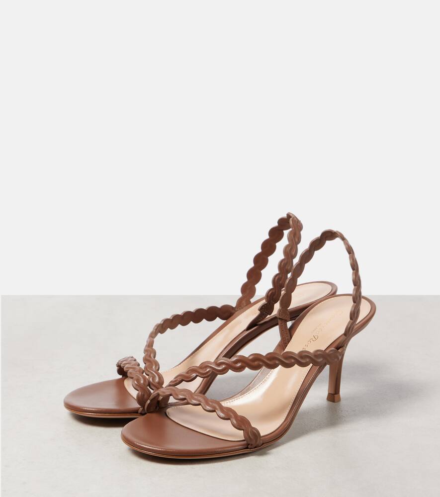 Gianvito Rossi 70 Leather Sandals In Nude