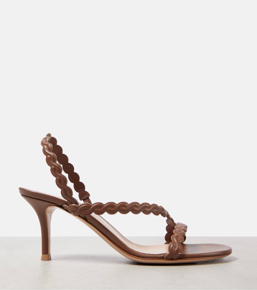 Gianvito Rossi 70 Leather Sandals In Nude