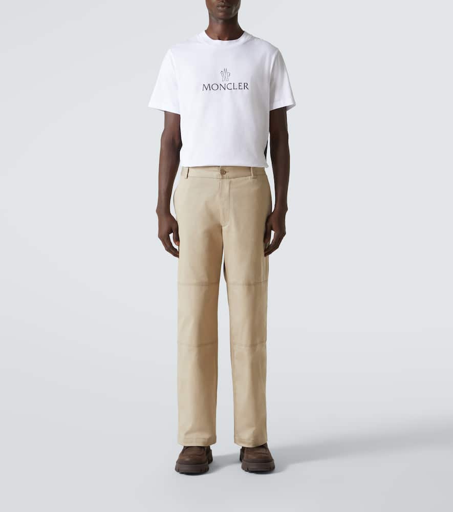 Moncler Logo Short-sleeved T-shirt In Brilliant White
