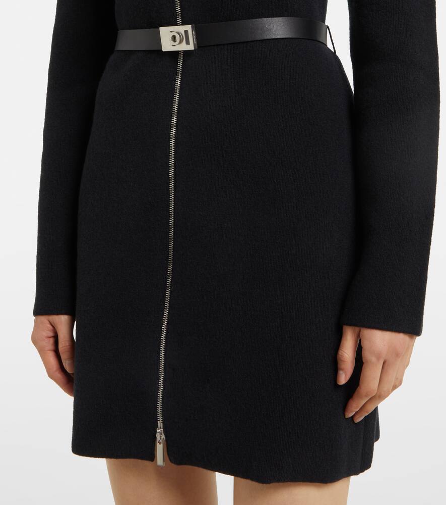 FERRAGAMO ZIP-UP BELTED SHIRT DRESS