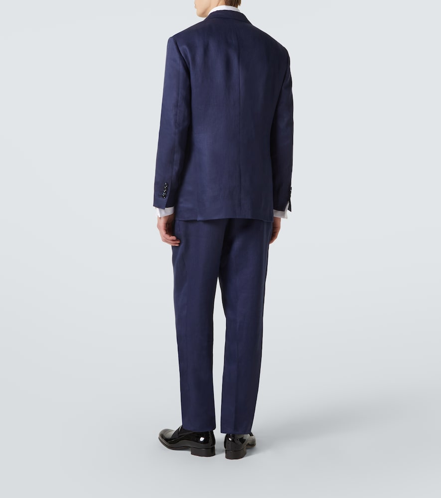  Brunello Cucinelli Brunello Cucinelli Double-breasted Linen Tuxedo 