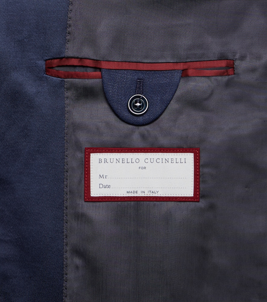  Brunello Cucinelli Brunello Cucinelli Double-breasted Linen Tuxedo 