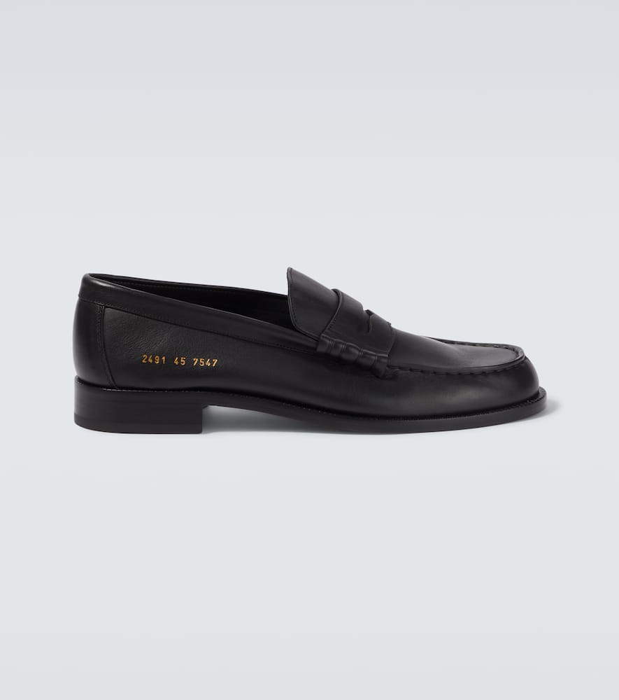 Leather penny loafers