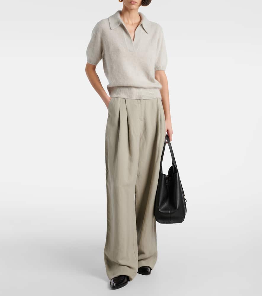 Dorothee Schumacher Fluffy Statements Wool And Cashmere Top In Green