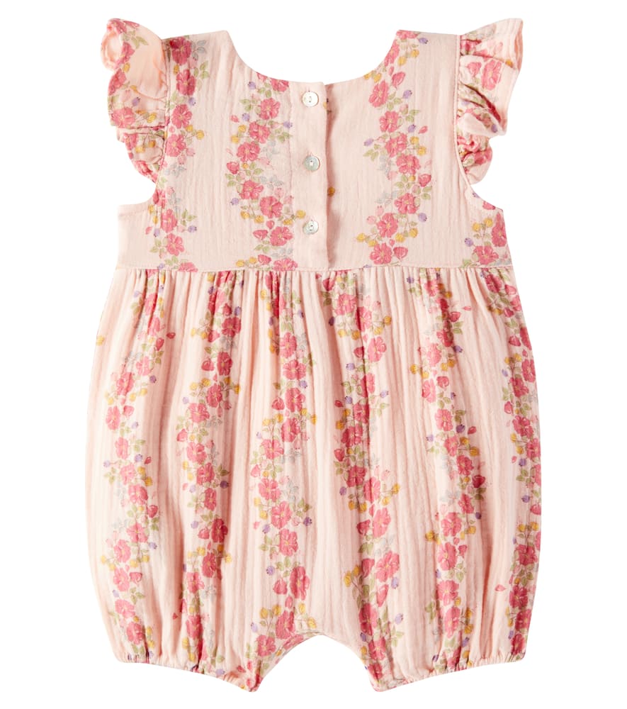 Konges Slojd Baby Coco Cotton Muslin Playsuit In Pink
