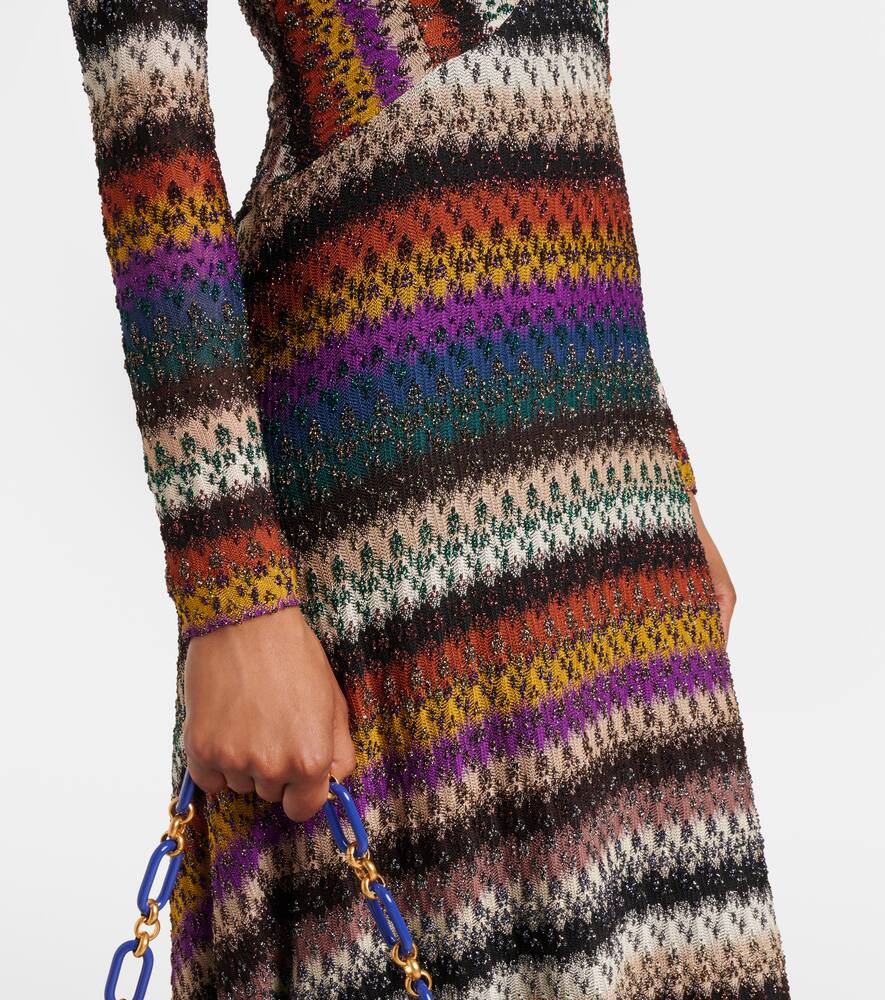 Missoni Striped Lamé Maxi Dress In Multi