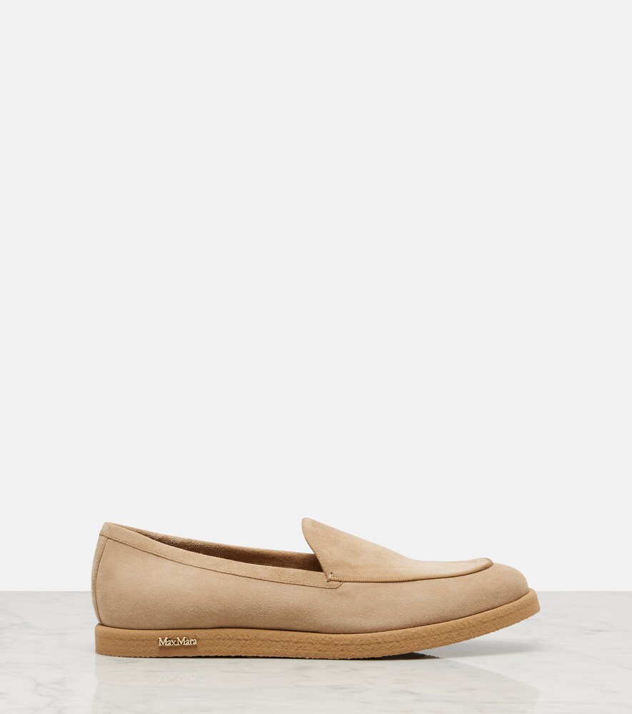  Max Mara Max Mara Softymoc Suede Loafers 