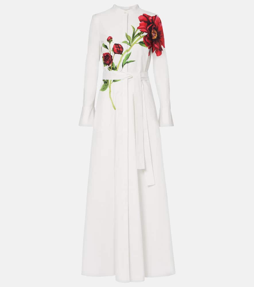 Peony cotton-blend poplin maxi dress