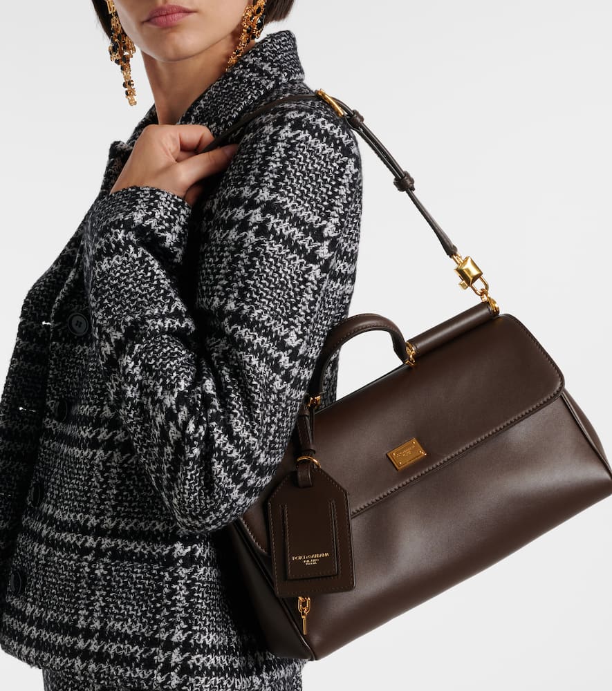 Dolce & Gabbana My Sicily Medium Tote Bag With Handle In Brown