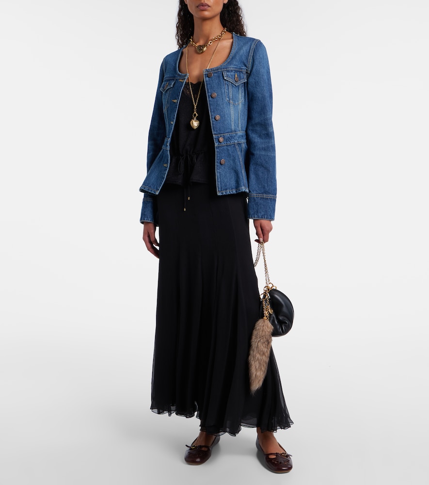 Chloe Chloé Chaqueta De Denim Con Peplum 