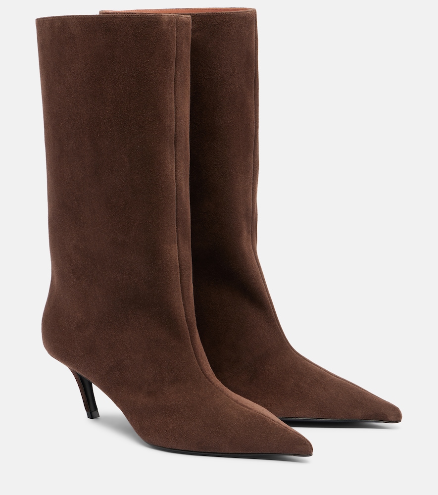 Amina Muaddi Fiona suede boots