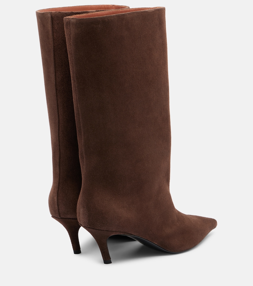  Amina Muaddi Amina Muaddi Stiefel Fiona Aus Veloursleder 