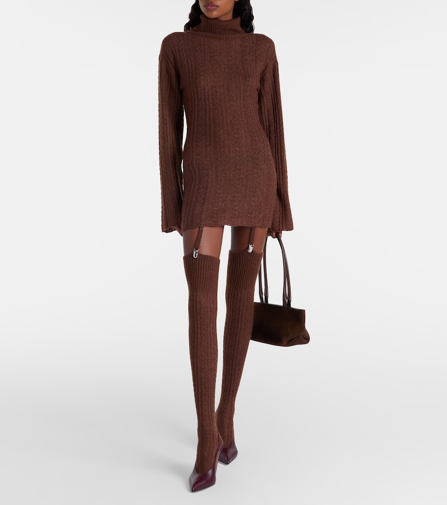  Aya Muse Aya Muse Cable-knit Minidress And Tights Set 