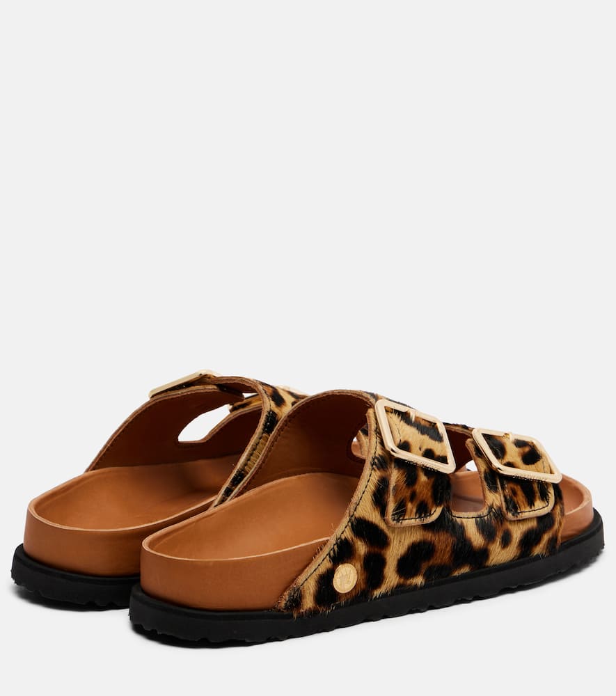 Birkenstock 1774 Animal Print Flat Sole Open Toe Sandals In Multi