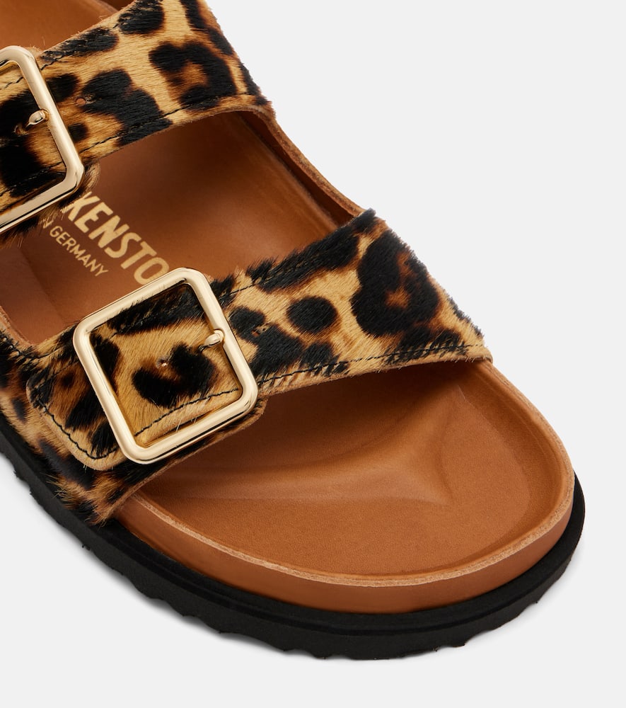 Birkenstock 1774 Animal Print Flat Sole Open Toe Sandals In Multi