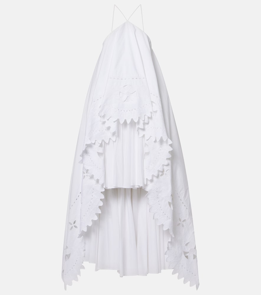 Jacquemus Provençale tiered cotton poplin gown