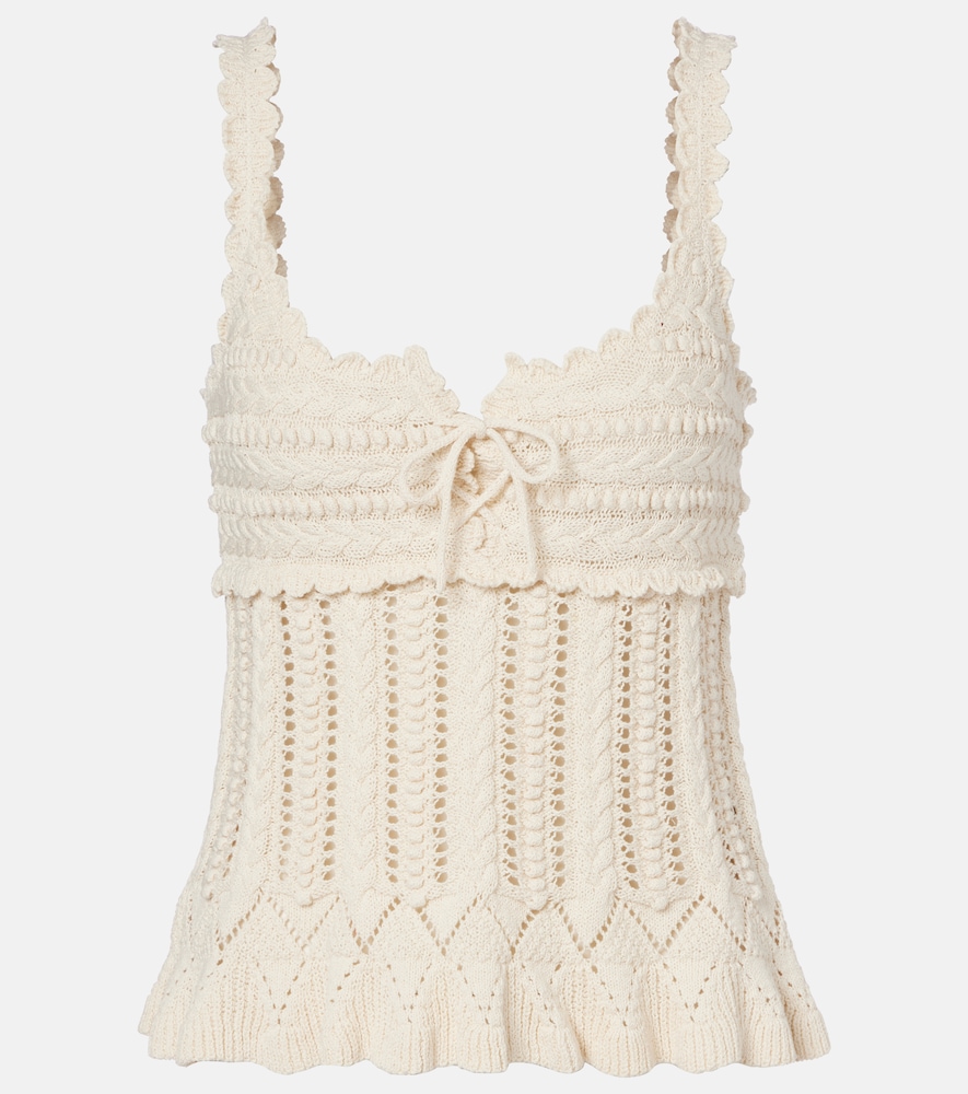 Marant Etoile Donna Top In Crochet Di Cotone Beige It Taglia 46- Mytheresa