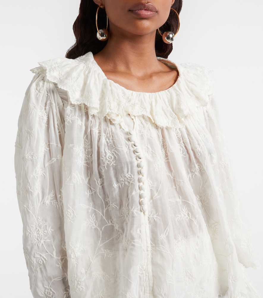  Isabel Marant Isabel Marant Bestickte Bluse Zelly Aus Baumwolle Und Seide 