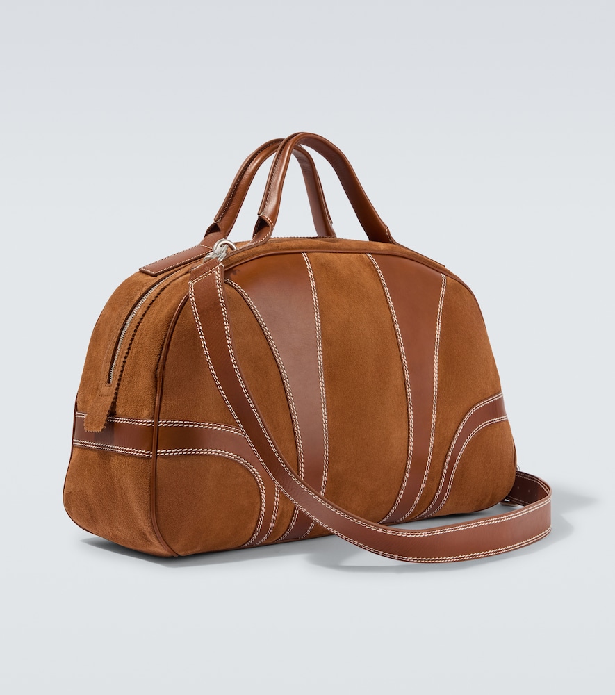  Dries Van Noten Dries Van Noten Leather-trimmed Suede Duffel Bag 