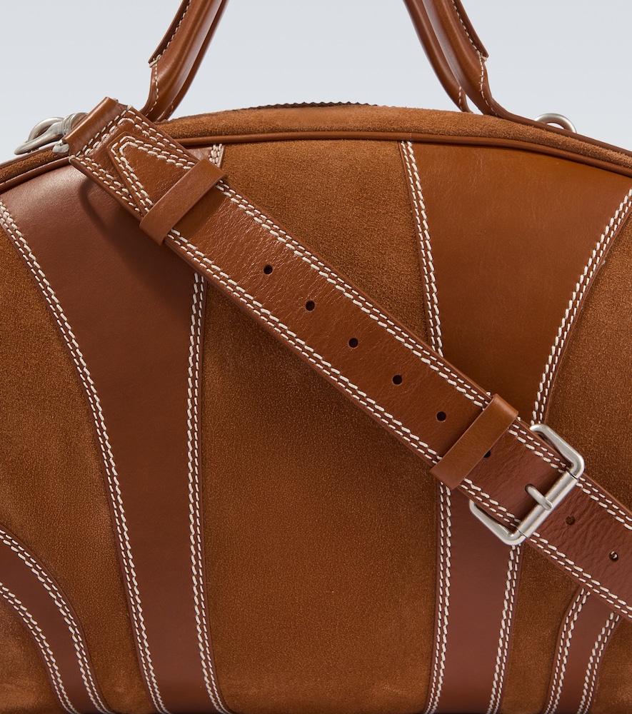  Dries Van Noten Dries Van Noten Leather-trimmed Suede Duffel Bag 