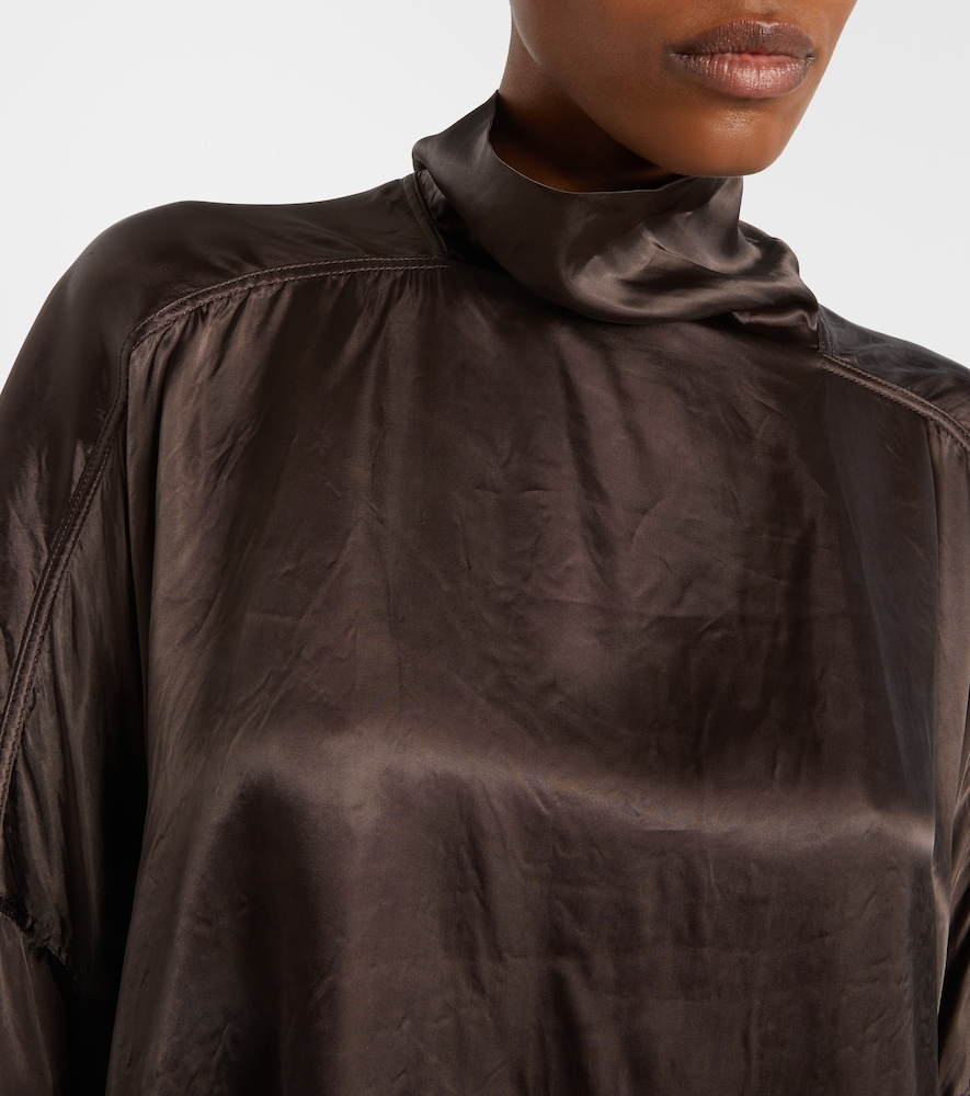  Rick Owens Rick Owens Jumbo Tabard Asymmetric Satin Top 
