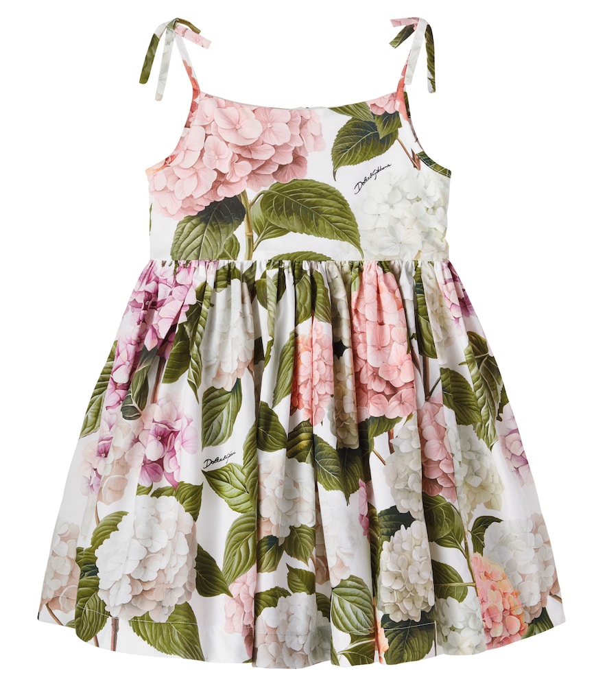Dolce&Gabbana Kids Multicoloured Floral Cotton Dress Y Size 10 - Mytheresa
