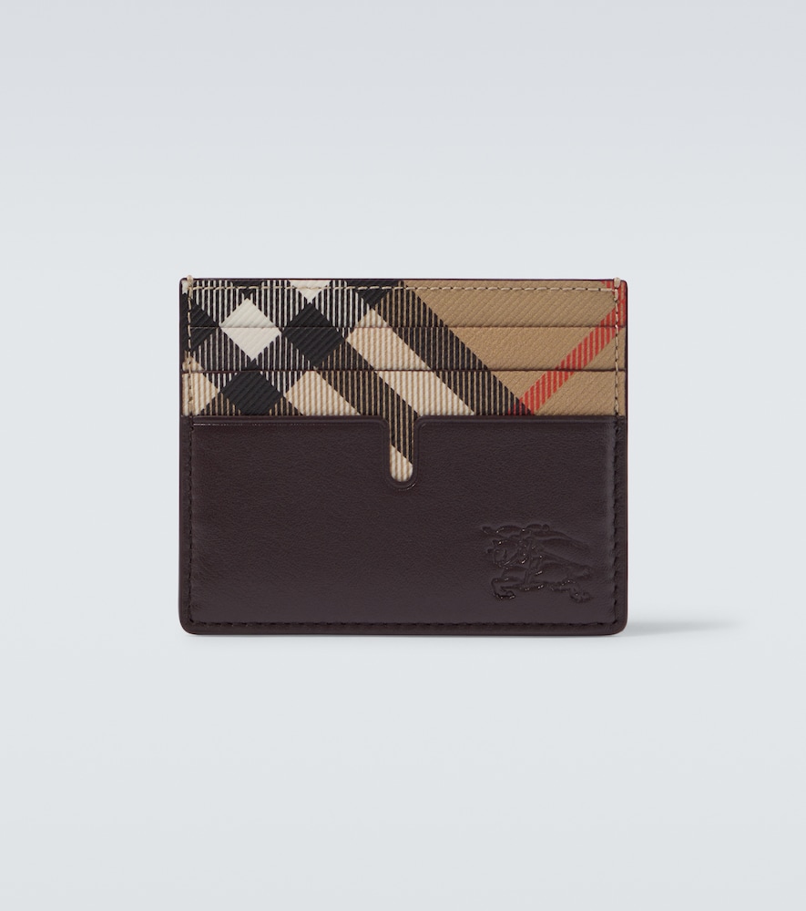 Burberry Check leather card holder