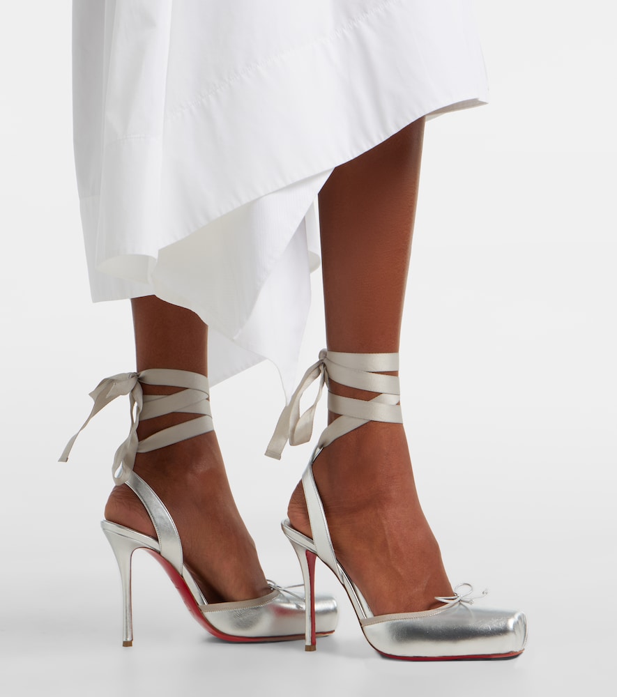 Christian Louboutin Cassia metallic leather pumps
