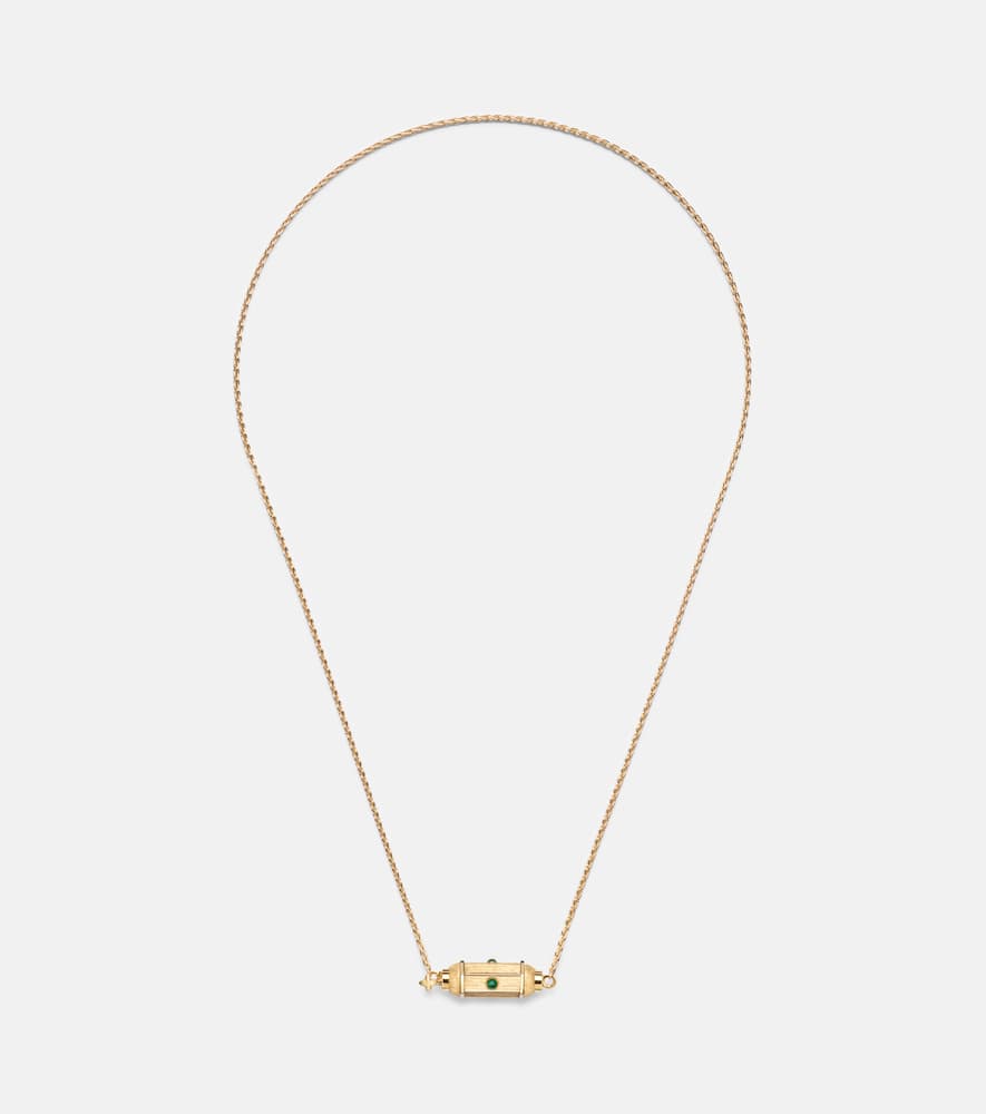 Collana Coco Micro in oro 18kt con smeraldi