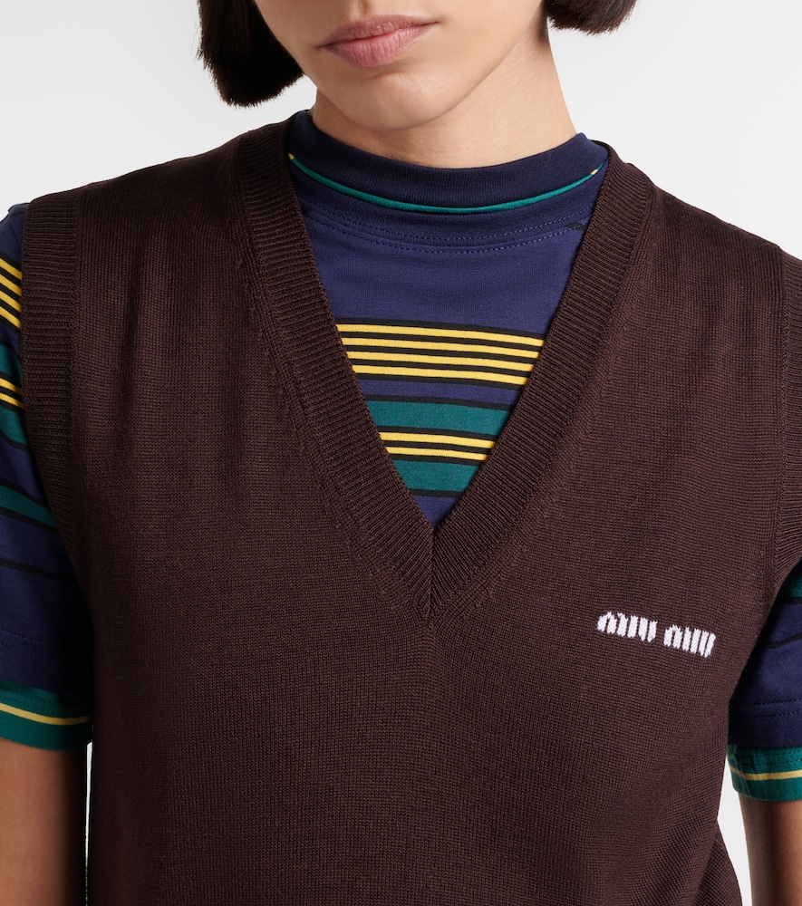  Miu Miu Miu Miu Pullunder Aus Schurwolle 