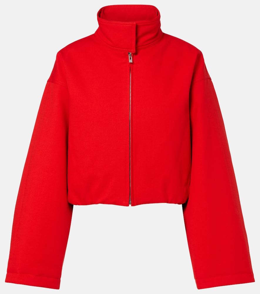 Alaia Alaïa Layered cotton bomber jacket